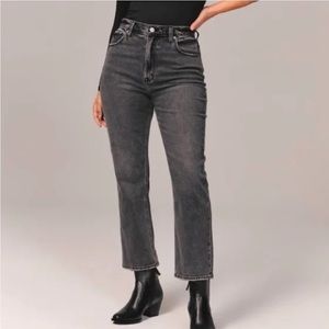 A & F Ankle Straight Ultra High Rise Jean